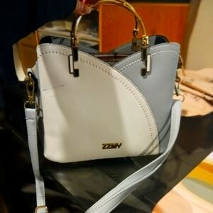 White and Gray Women's Handbag